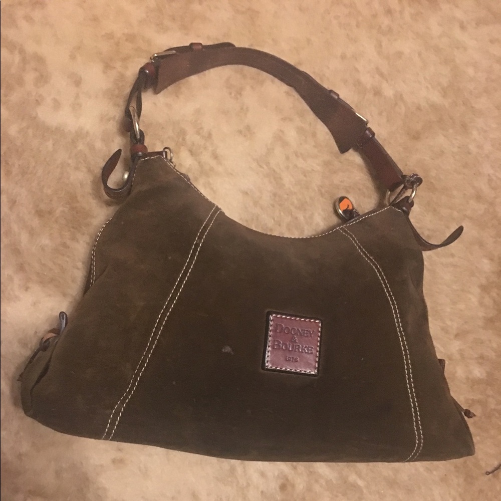Dooney & Bourke Brown Suede Shoulder Bag